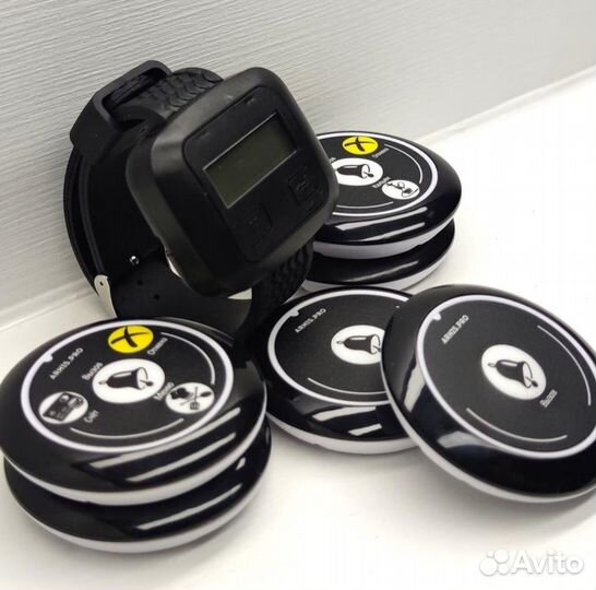 Кнопка вызова официанта, персонала с часами Эконом