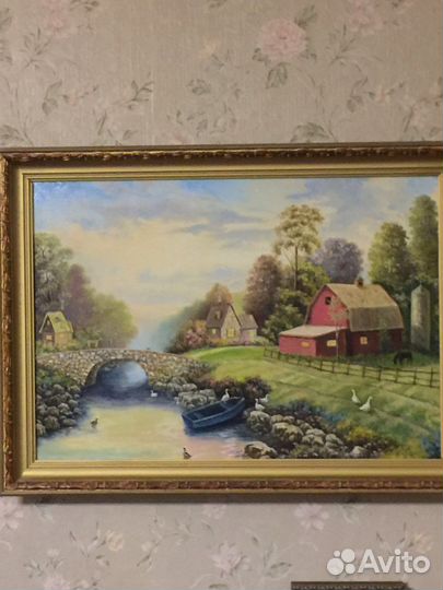 Картина маслом на холсте в раме