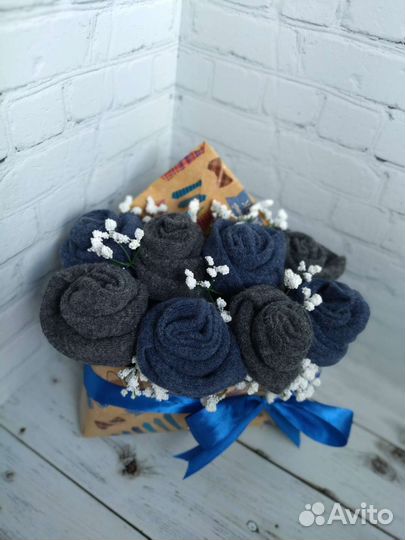 Мужской букет из носков, пены и геля