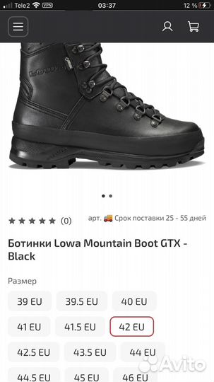 Берцы lowa mountain gtx