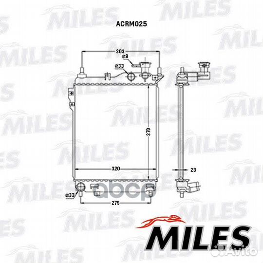 Радиатор hyundai getz 1.1-1.6 02- acrm025 Miles