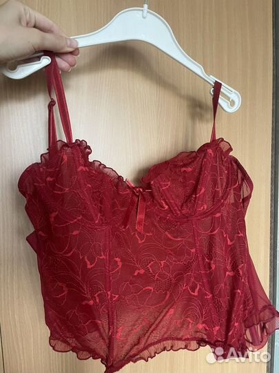 Топ корсет красный
