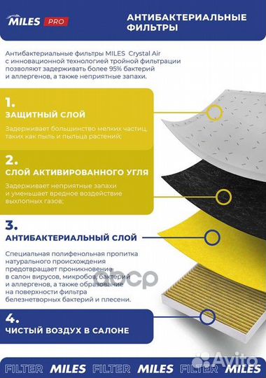 Фильтр салона антибактериальный audi A6/A8 10