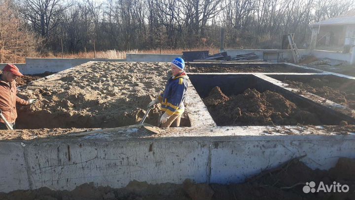 Бетонные работы со своей опалубкой