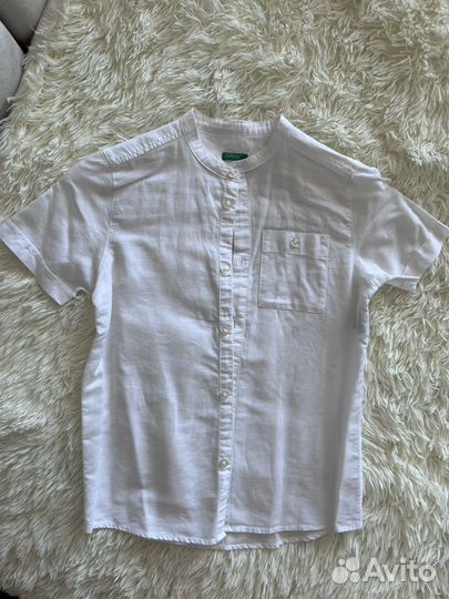 Рубашка из льна benetton для мальчика