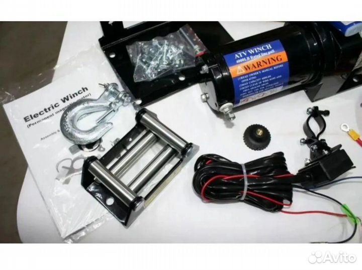 Лебедка 12в 4000 lbs электрическая