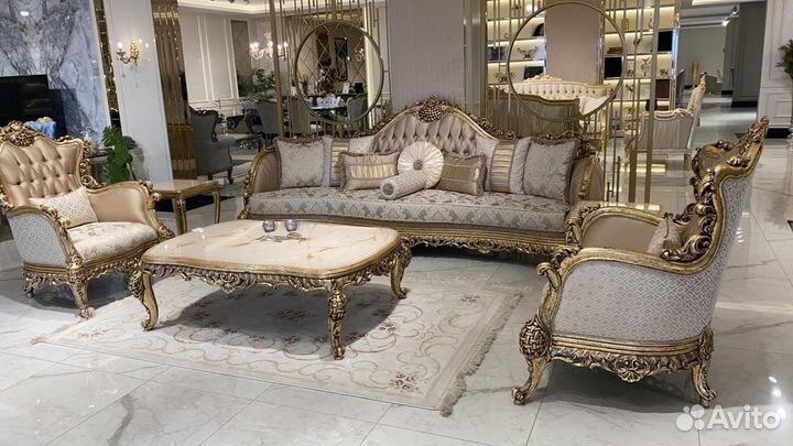 Турецкая мягкая мебель диван кресло и столик