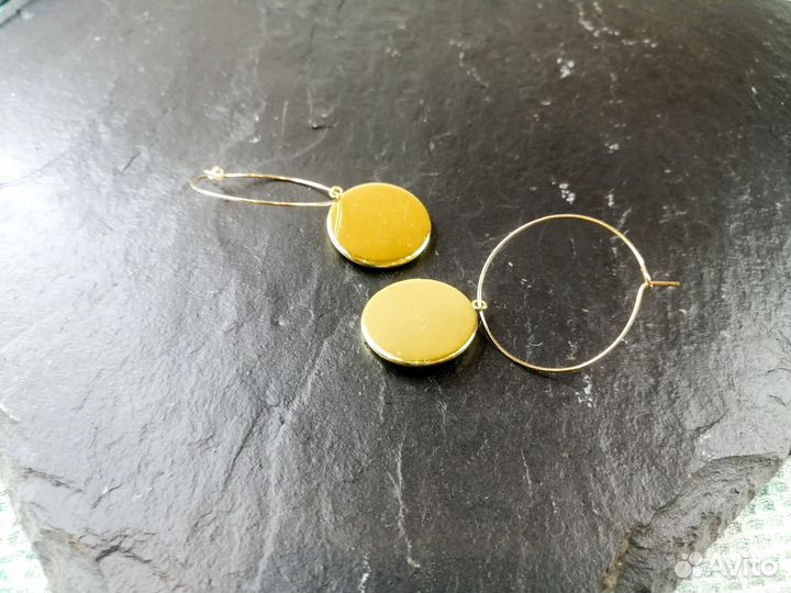 Золотые серьги кольца