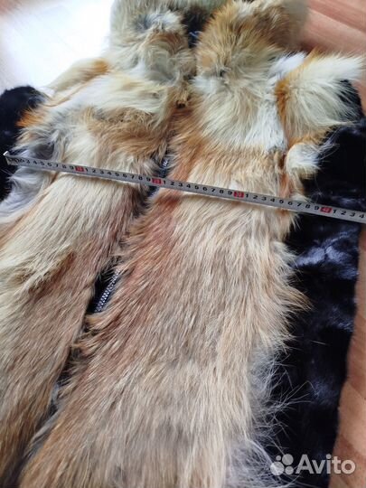 Шуба полушубок норка, лиса новая