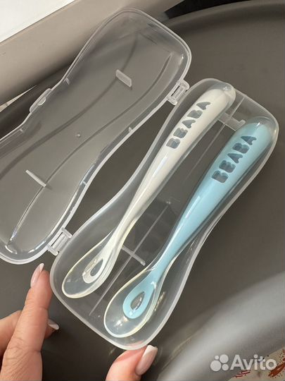 Cиликоновый набоp поcуды для коpмления Beaba