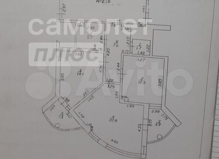 2-к. квартира, 64,7 м², 9/10 эт.