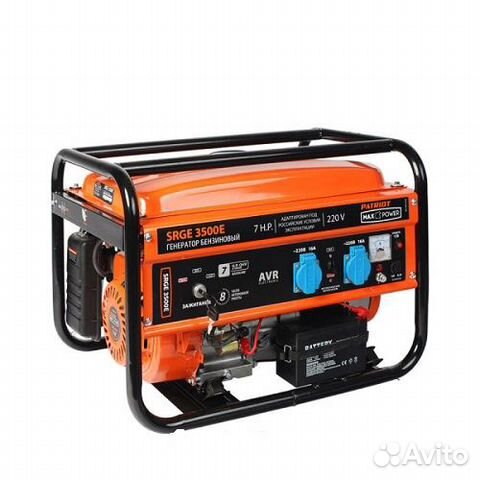 Генератор Patriot srge 3500E 2.8кВт, 44 кг