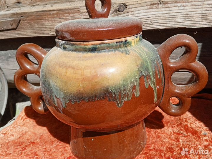 Горшок керамический супница СССР