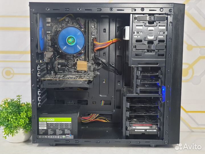 Игровой пк Core i5 7400, DDR4 16Gb, GTX 1050 Ti 4G