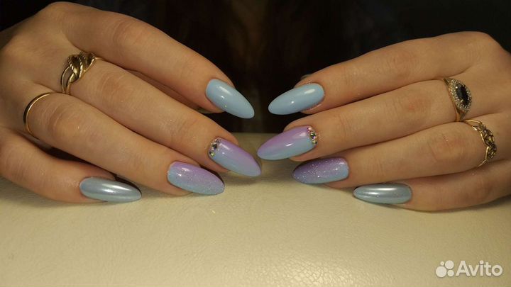 Наращивание ногтей, гель лак, укрепление