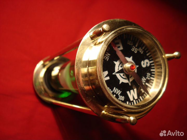 Компас Морской Песочные Часы Бронза Лондон Большой