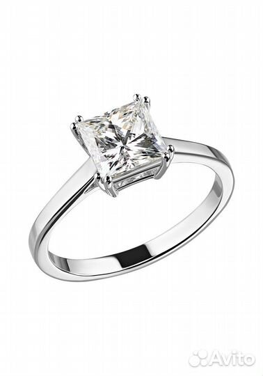 Кольцо HRD Antwerp Princess Diamond 1,54 ct I/IF