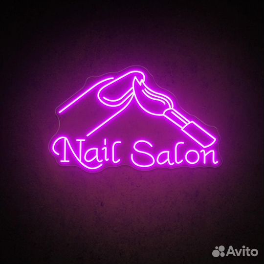 Световая Неоновая вывеска nail