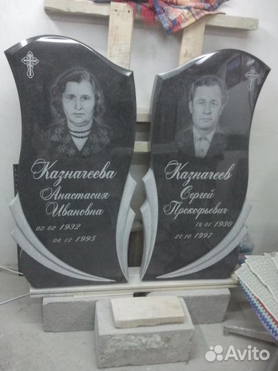 Памятники из гранита, мрамора и мраморной крошки