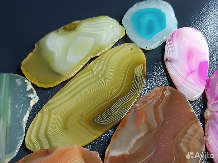 Срез агата,подвески