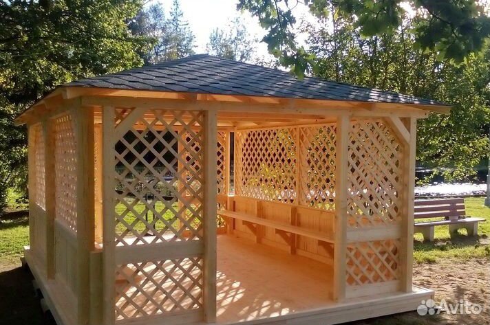 Дачная беседка в японском стиле 4х5м без предоплат