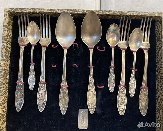 Набор столовых приборов мельхиор олимпиада СССР