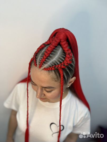 Брейды в хвост, Боксерские косы, Афронаращивание