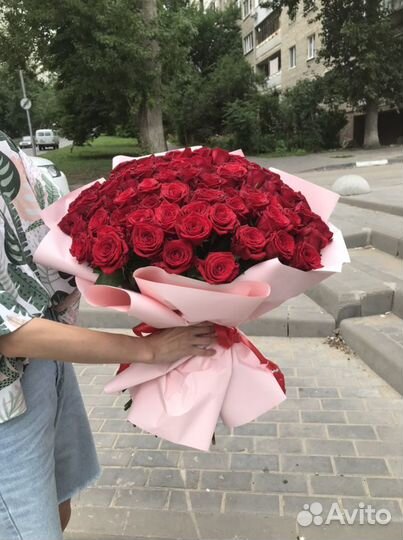 101 роза Цветы Доставка Букеты