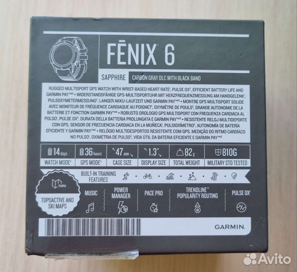 Часы Garmin fenix 6 sapphire dlc