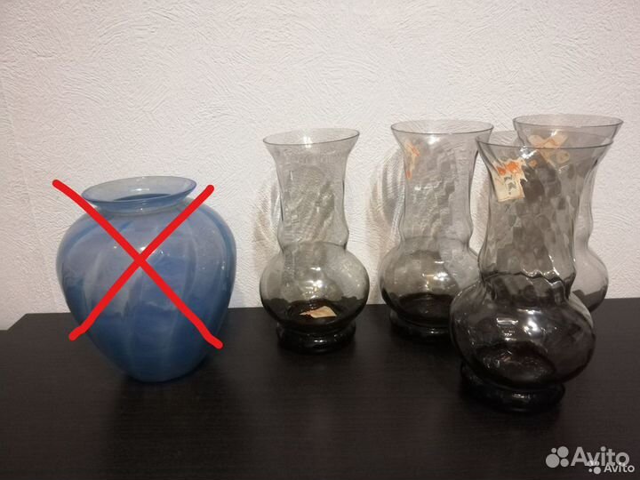 Вазы штофы стопки кувшины цветное стекло СССР