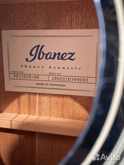 Гитара ibanez pf15ece-bk