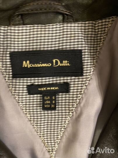 Кожаная куртка косуха massimo dutti