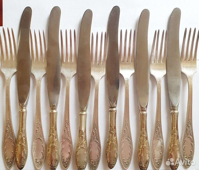 Набор столовых приборов мельхиор СССР