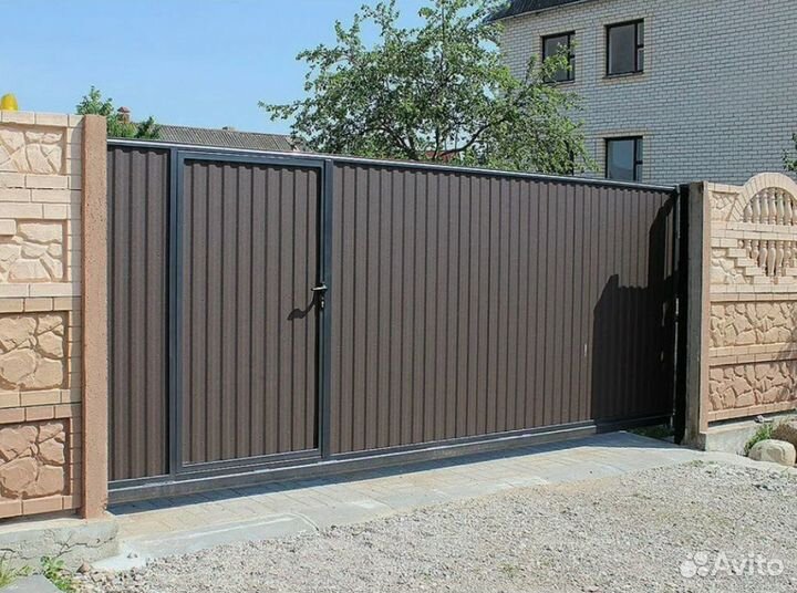 Ворота откатные с автоматик цикл 25 тыс. безопасн