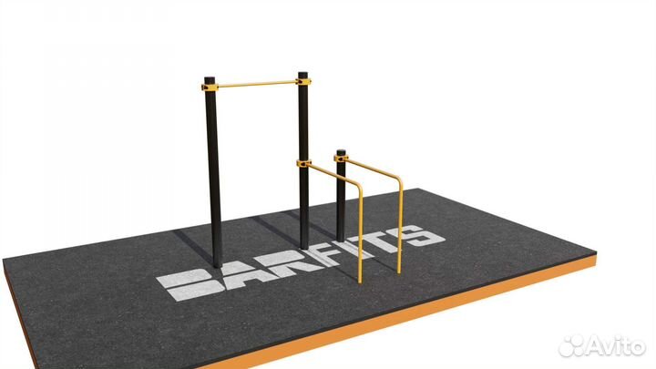 Турник С гнутыми брусьями свс-77 89мм пластик