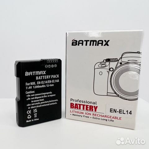 Аккумуляторы Nikon EN-EL14A 1200mAh Batmax