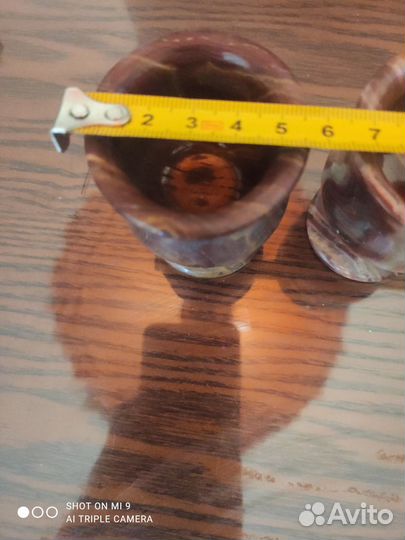 Рюмки из оникса 3 шт