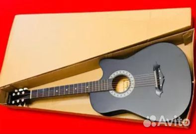 Акустическая гитара черная 38