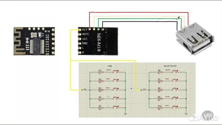 Модуль Bluetooth адаптер MH-M18 28 38
