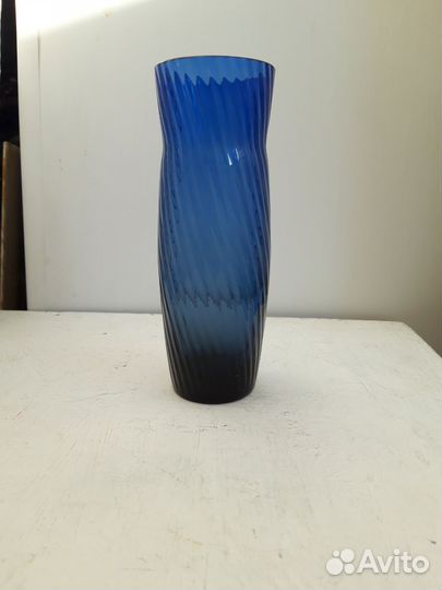 Ваза для цветов цветное стекло СССР