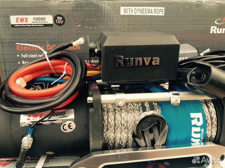 Лебёдка электрическая 12V Runva 10000 lbs Кевлар