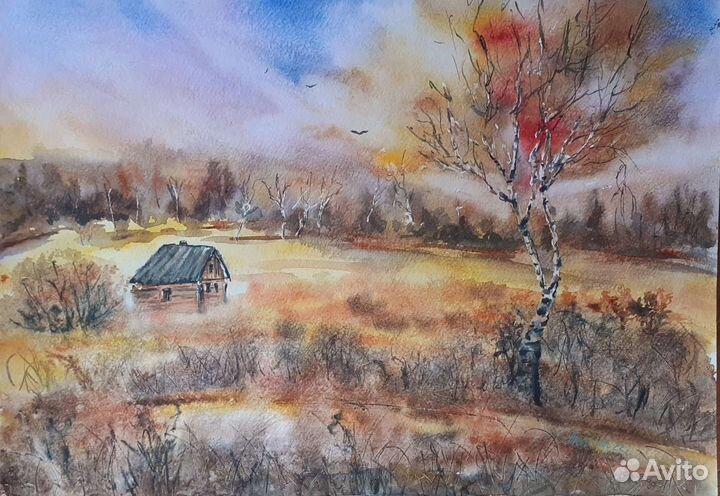 Картина акварелью: 