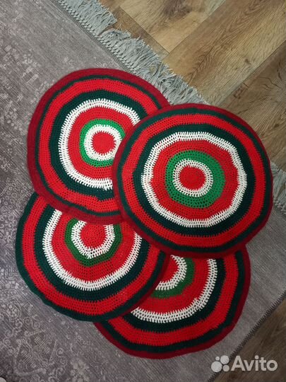 Вязаные салфетки 4 шт