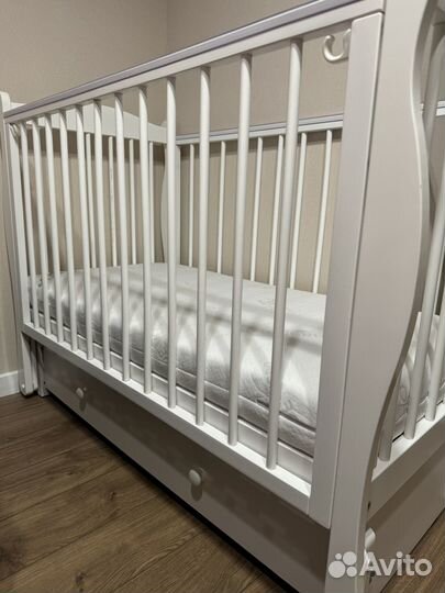 Кроватка 120х60 Красная звезда + матрас