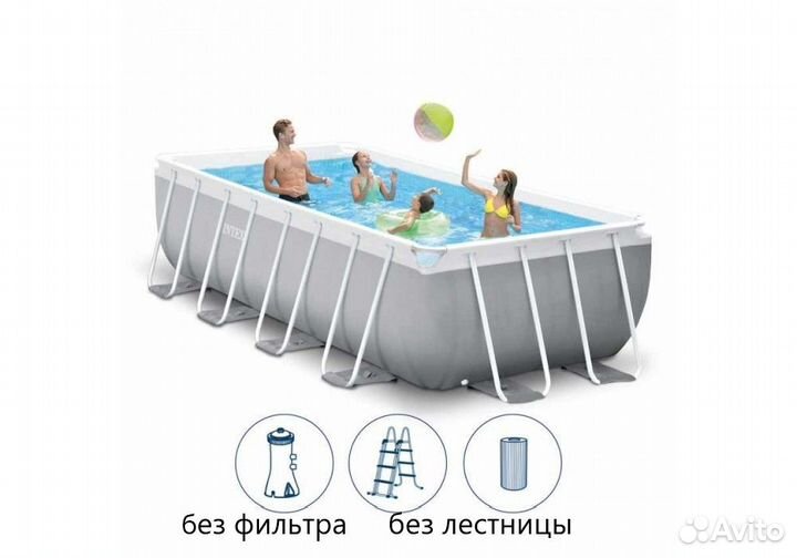 Каркасный бассейн 400*200*122 см intex