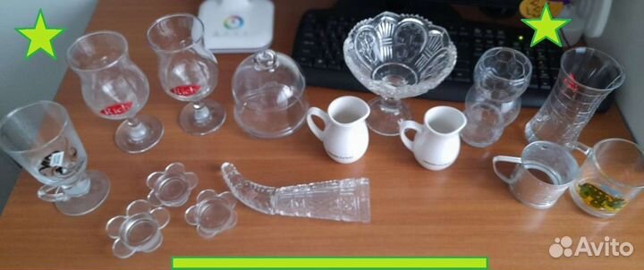 Хрустальные рюмки на ножке 13 см