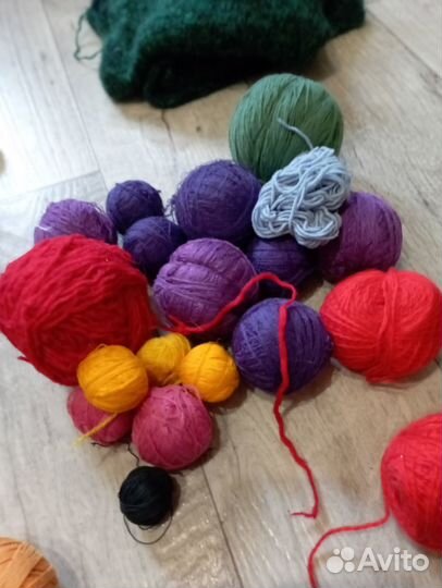 Пряжа нитки для вязания шерсть хлопок акрил мохер