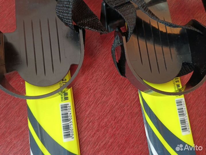 Лыжи с палками дет. и палки синие дет80 см