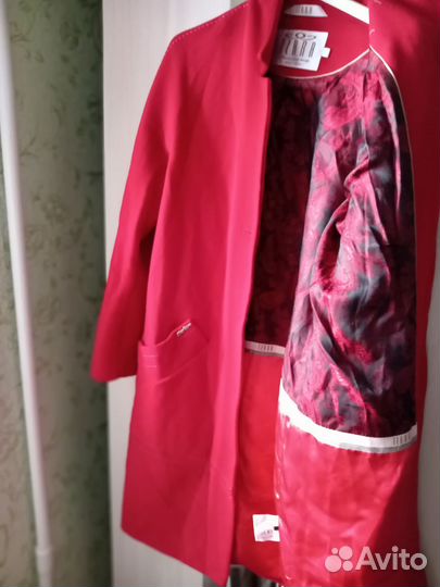 Пальто женское, куртка замша, 46 размер, кашемир