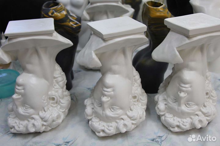 Стаканы ручной работы для свечей с подложкой